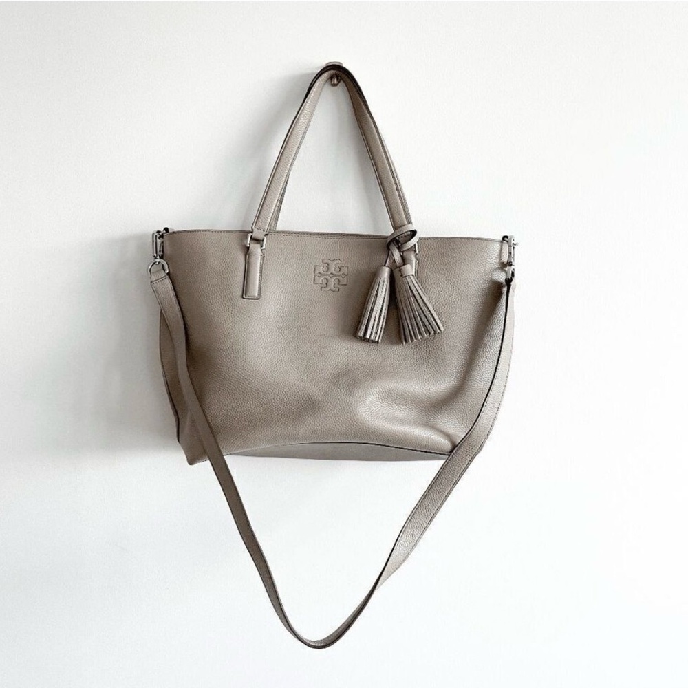 Tory Burch Grey Leather Shoulder Bag Tote